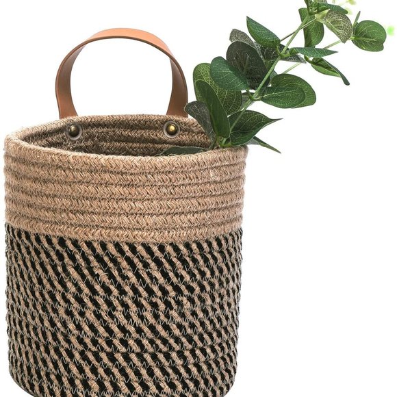 Jute Woven Wall Hanging Storage Baskets - Picture 4 of 6